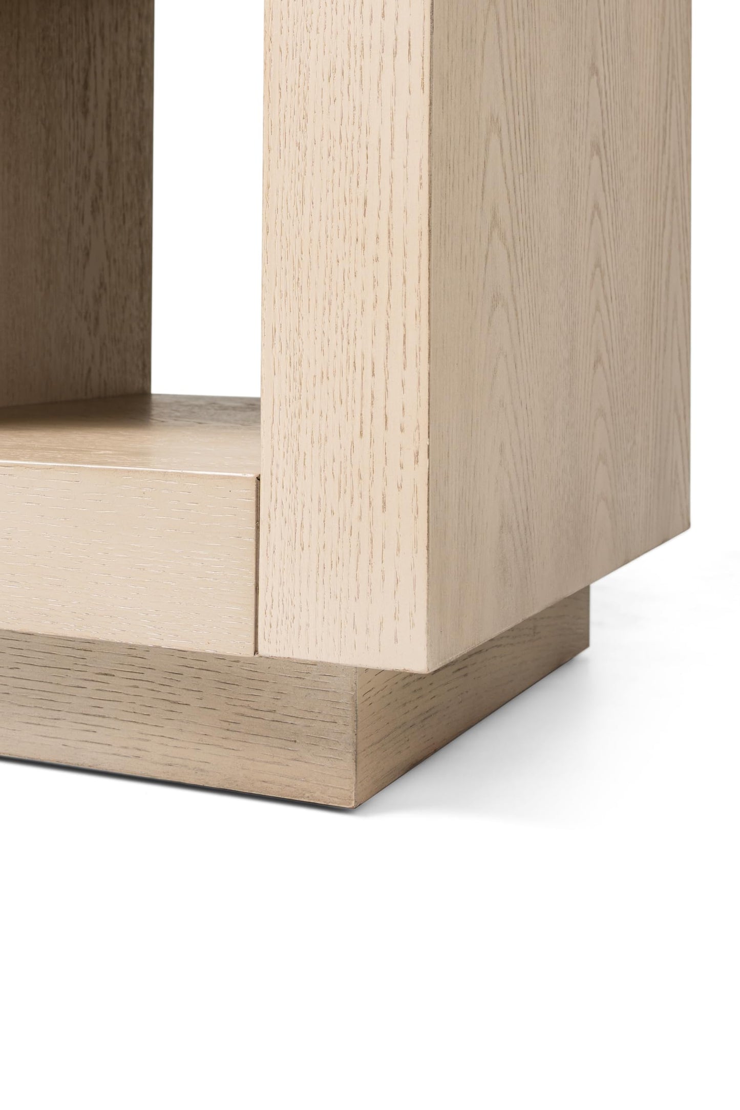 Maven Lane Artemis Side Table – 22 Inch Square Table with Storage – White Solid Wood – Ideal for Living Room and Bedroom