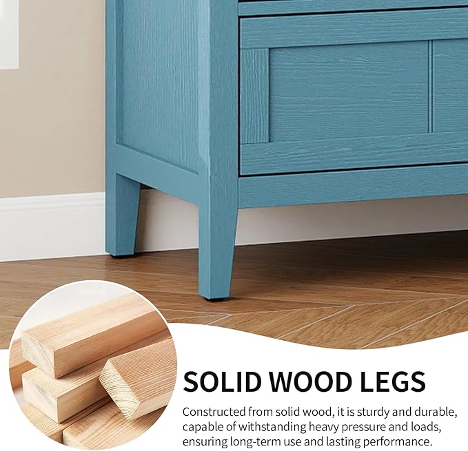 31.5" Accent Storage Cabinets, Modern 3-Drawer Decorative Side Table