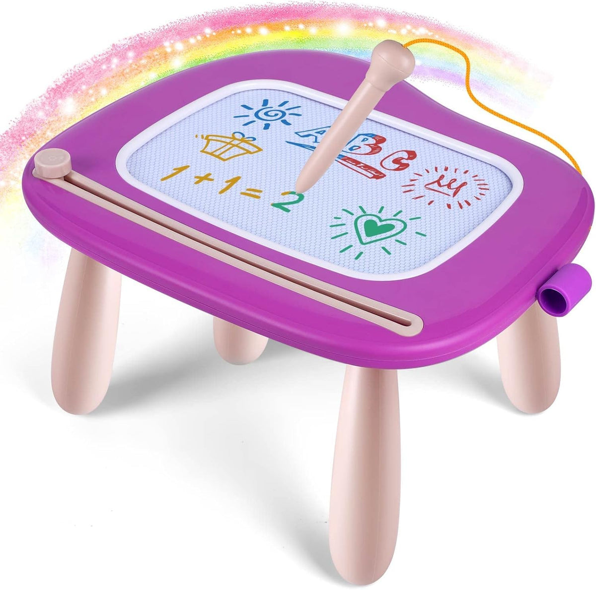Smasiagon Toddler Toys Age 1-2 Year Old Boys Girls, Magnetic Drawing Doodle Board Valentines Day Gifts for Kids Educational Learning Toys for 1 2 3 Year Old Boys Girls Birthday Gifts (Purple)