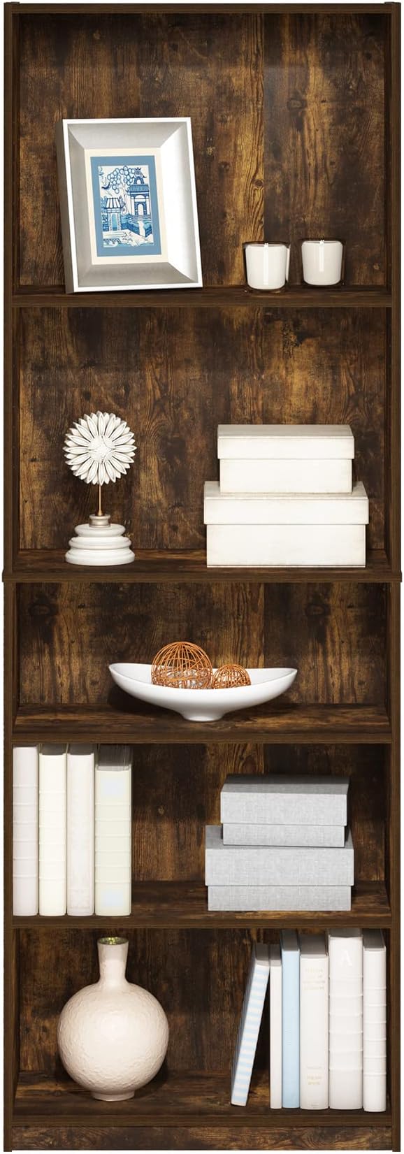 Furinno JAYA Book Shelf, 5-Tier Bookshelf, Bookcase