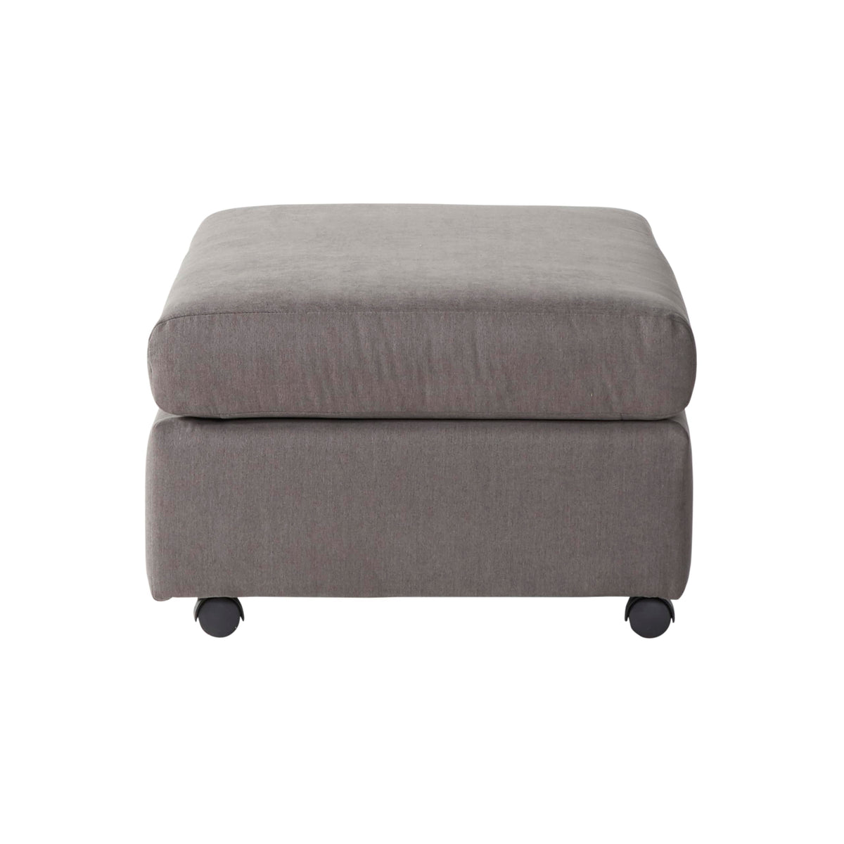 Roundhill Furniture Enda Oversized Living Room Pillow Back Cuddler Arm Chair with Ottoman, Carbon Gray