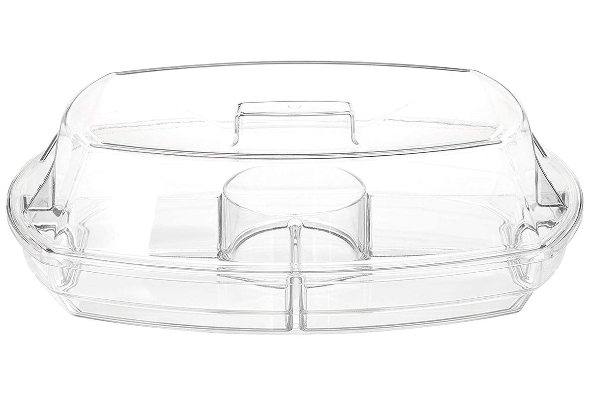 Prodyne SB-5 Flip-Lid Appetizers On Ice, 15", Clear