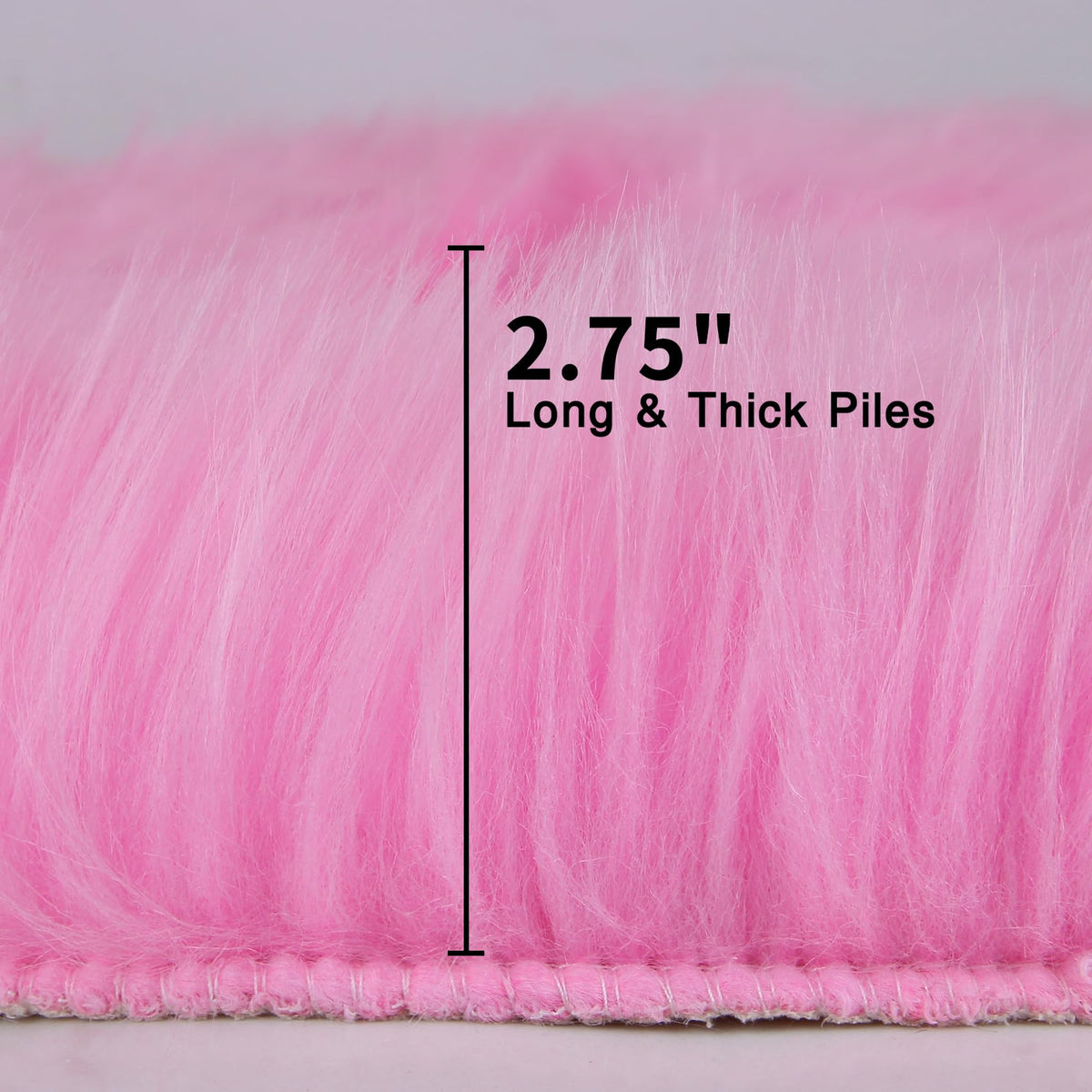 duduta Hot Pink Faux Sheepskin Runner Rug 2x6 ft, Fluffy Shag Girls Bedroom Dorm Rug Decor Fur Seat Covers Washable