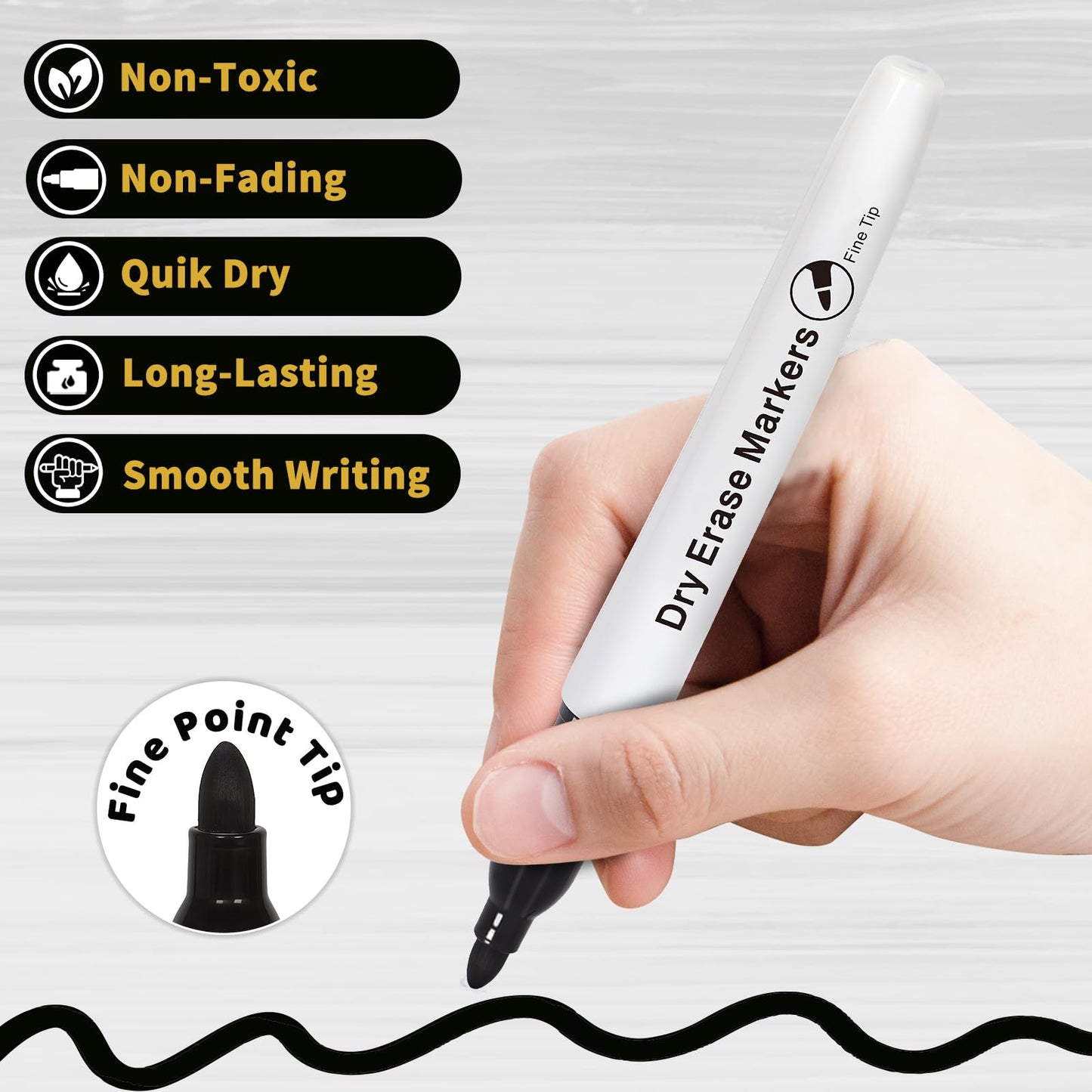 Birebebys 108 Count Dry Erase Markers Bulk, Fine Tip Whiteboard Markers for Kids Teachers, Dry Erase Pens Bulk Pack for Classroom Home, Back to School Supplies