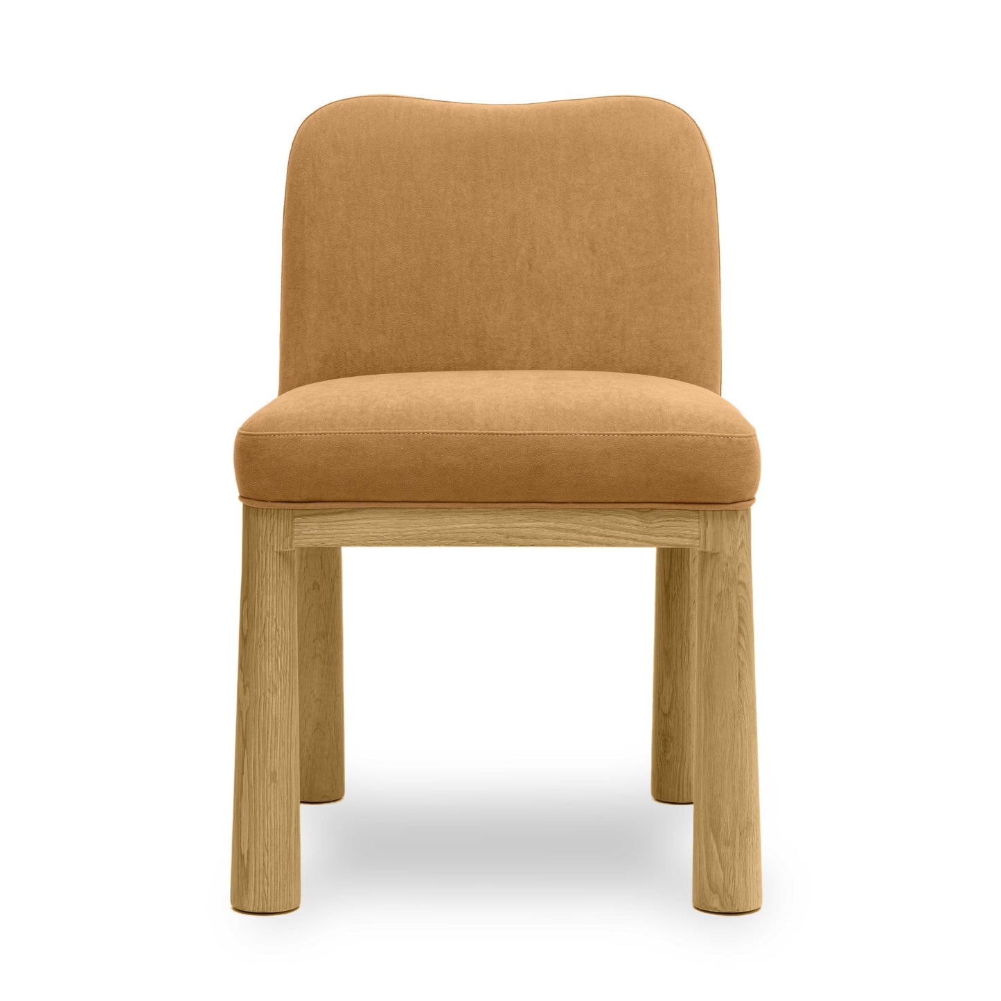 Tov Furniture Tiara Cognac Velvet Oak Dining Chair