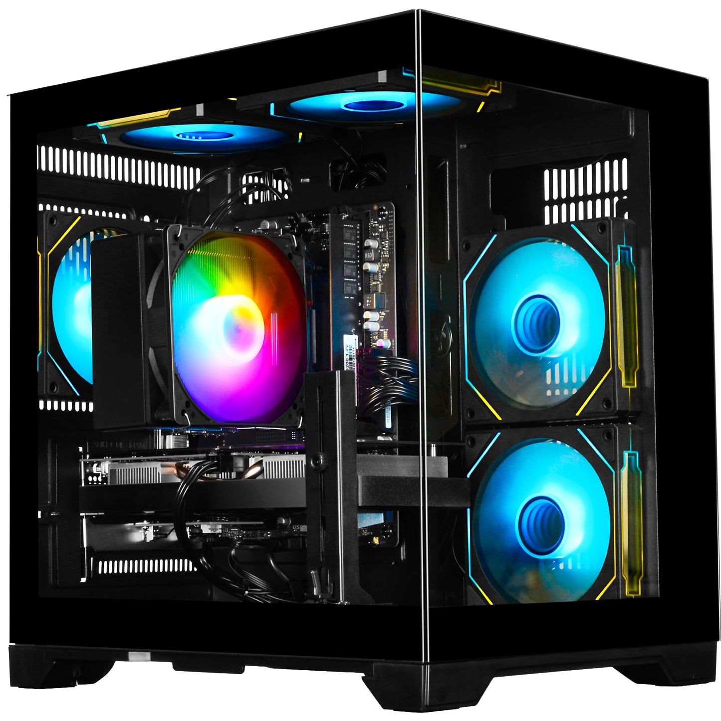 WIWB Gaming Desktop PC – Ryzen 5 4500, GeForce RTX 3050, 16GB DDR4 RAM, 512GB NVMe SSD, WiFi 6 – Desktop for Gaming, Streaming, School, Home Office & Everyday Use