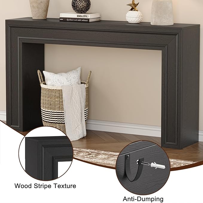 Rresyet 55 Inch Long Console Table, Sofa Table Behind Couch, Entryway Table