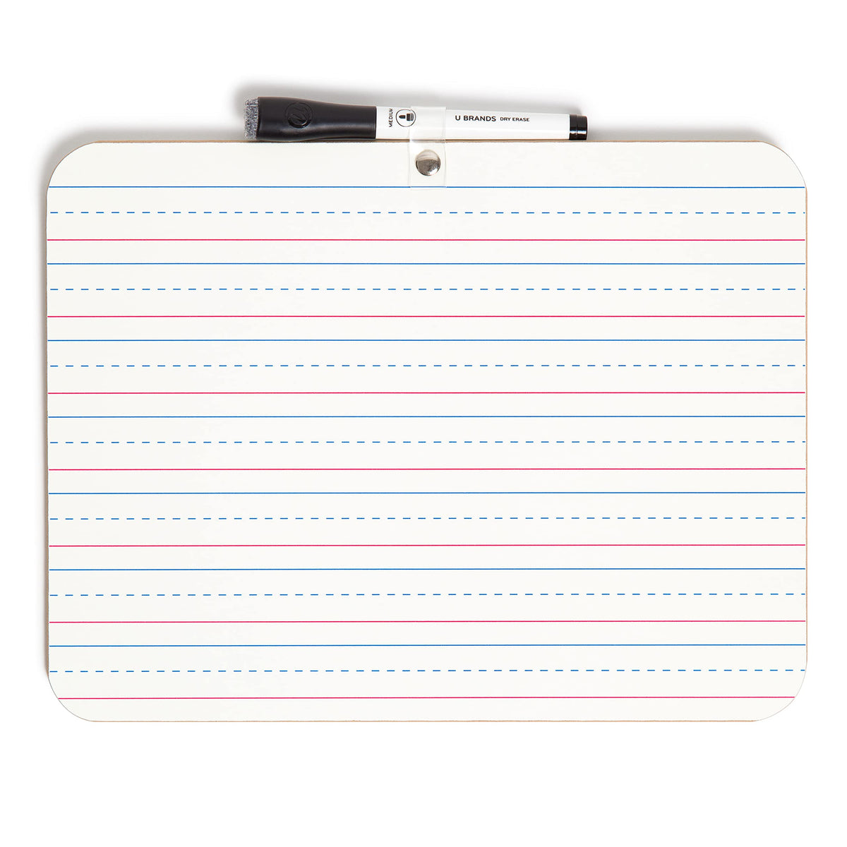U Brands Dry Erase Lap Board, Double Sided, 9" x 12" Inches, Dry Erase Marker Included, Small White Board, 1 Count