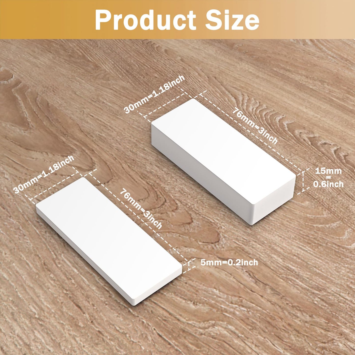 18 PCS Furniture Pads,8 PCS (15mm Thick)+10 PCS (5mm Thick) Wall Protector, Anti-Vibration Soundproof Pads for Bed Frame/Headboard Felt Furniture Protectors,EVA Foam Headboard Stoppers for Wall