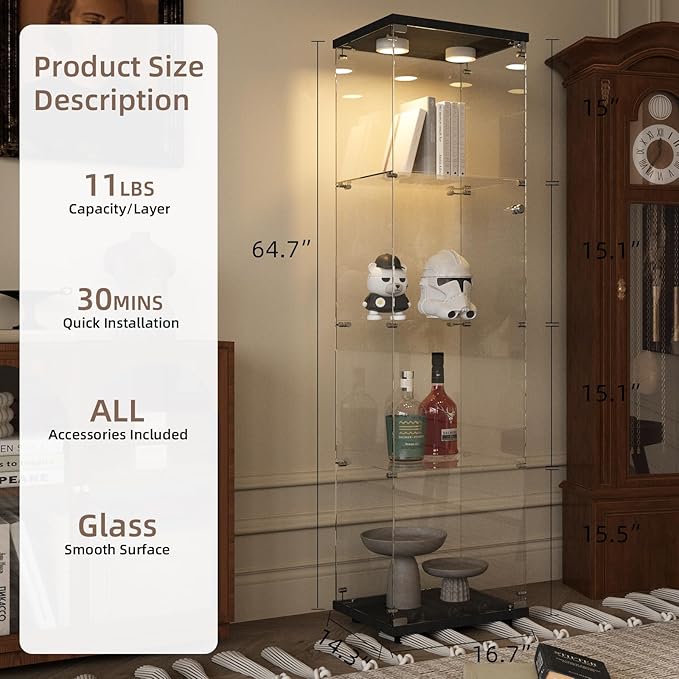 Beauty4U Glass Display Cabinet