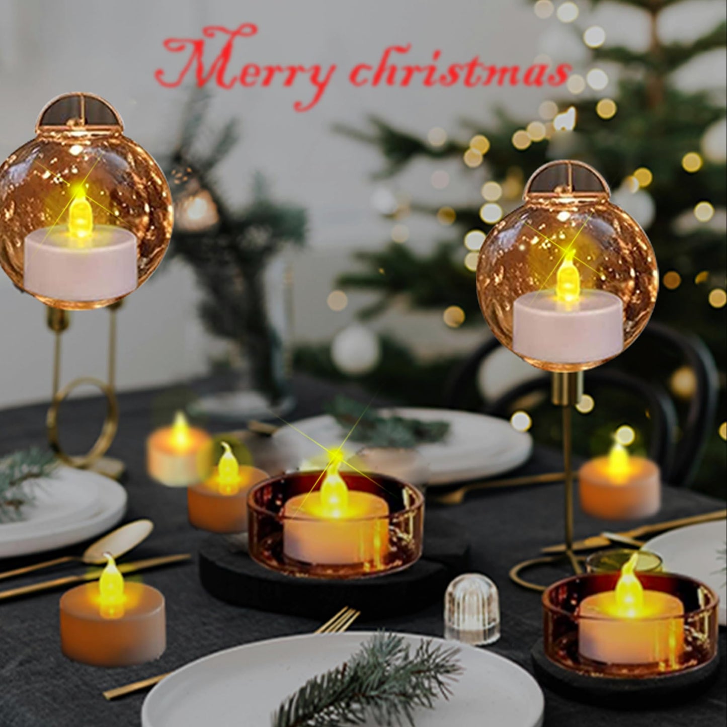 Tea Lights Flameless Battery Operated Candles-100Pack LED Electric Flickering Votive Candle Long Lasting 200 Hours, Realistic and Bright for Seasonal Festive Celebrations Decoration Warm Yellow