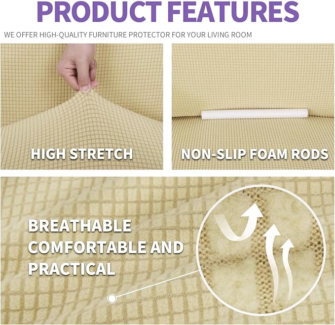 ZNSAYOTX Stretch Oversized Couch Cover Universal Sofa Covers