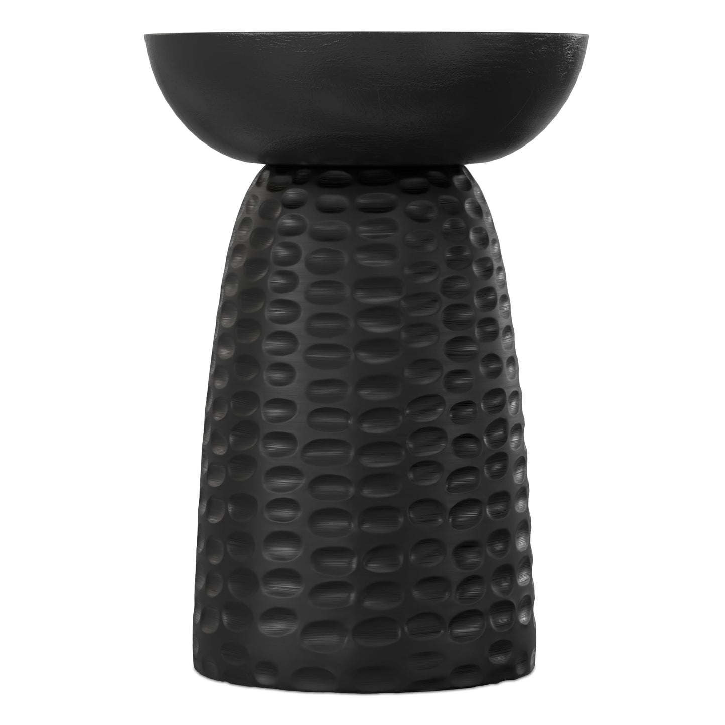 SIMPLIHOME Boyd End Table - 13" Wide x 18" High Solid Mango Wood Round Accent Table in Black, Handcrafted Contemporary Nightstand or Lamp Stand for Living Room, Bedroom, or Office, Assembled