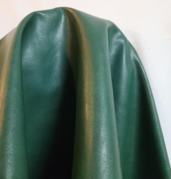 NAT Leathers | Hunter Green Soft Faux Leather Fabric Sheet PU | 2 Yards | 0.9