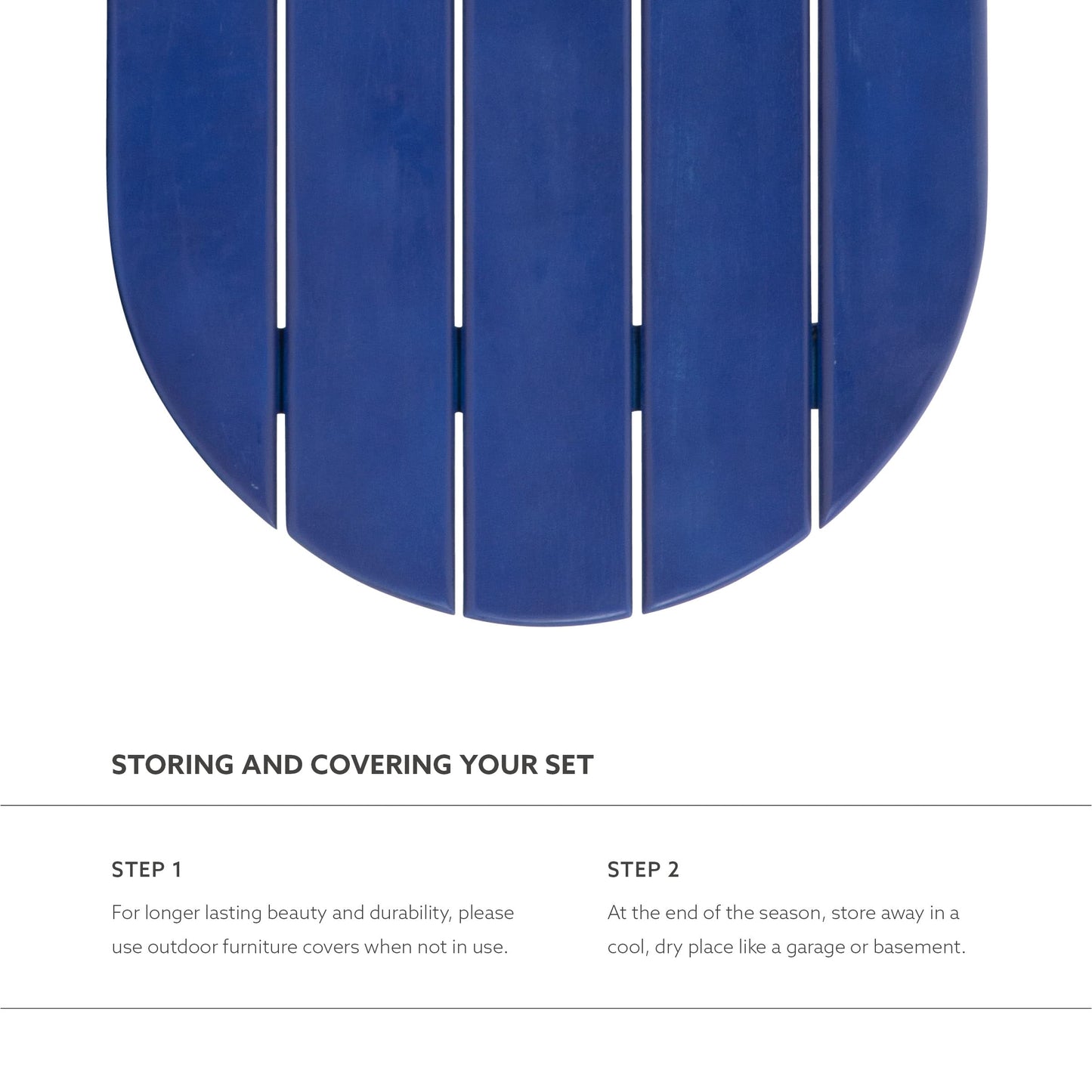 Linon Jayde Outdoor Blue Adirondack Coffee Table