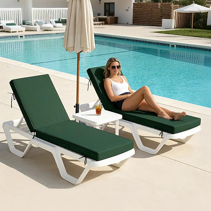80x26x4in Lounge Cushions for Outdoor Furniture, Outdoor Lounge Chair Cushions