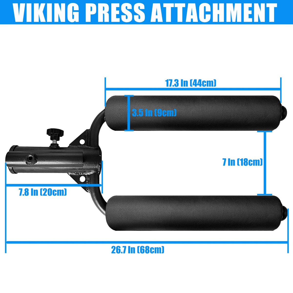 Viking Press Landmine Handle for 2-Inch Olympic Barbell, T-Bar Row Attachment Core Strength Training Accessories, Shoulder Press Landmine Attachment Equipment (Style M)