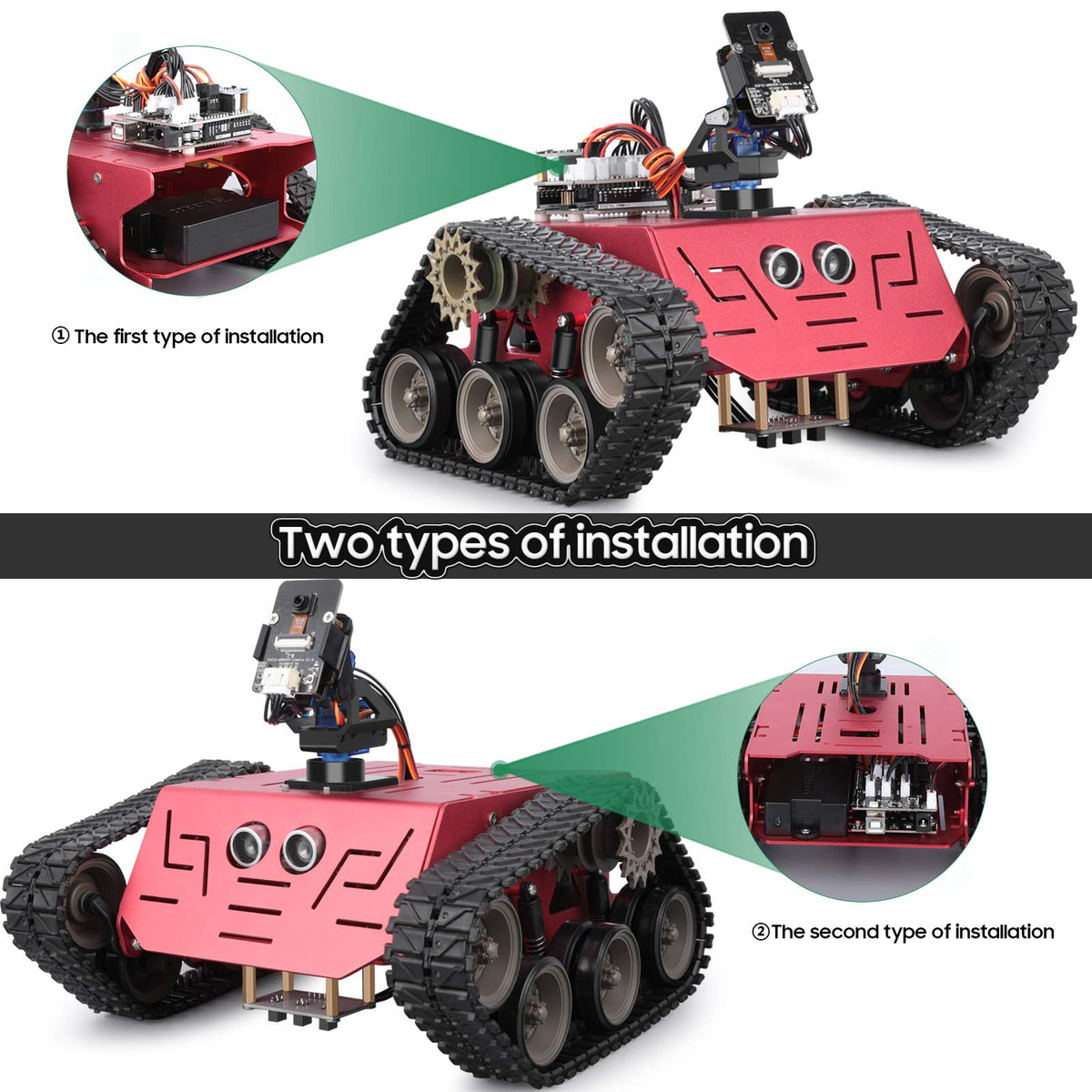 ELEGOO Conqueror Robot Tank Kit with UNO R3 for Arduino Robotics for Kids Ages 8-12 12-16 STEM Science Kits Coding Robots Toys for 8+ Year Old Boys Girls Teens Circuits Engineering Building Project