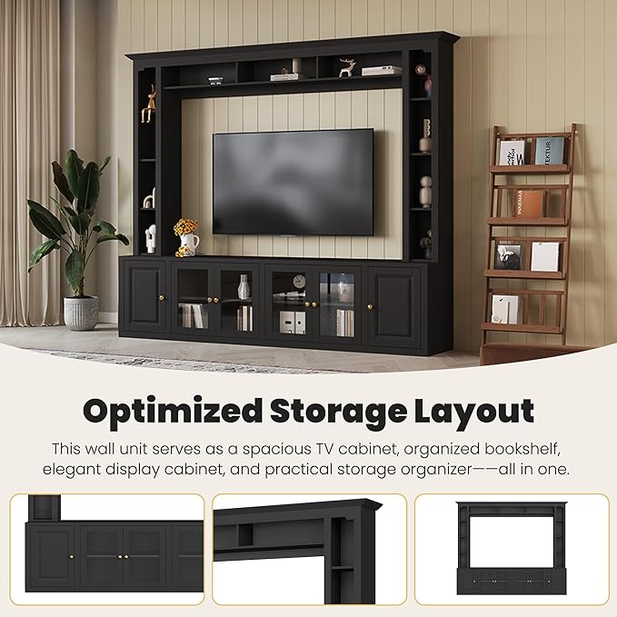 Merax Modern 4 Piece Entertainment Wall Unit