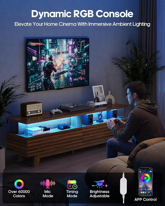 HAUOMS 59" TV Stand for Living Room