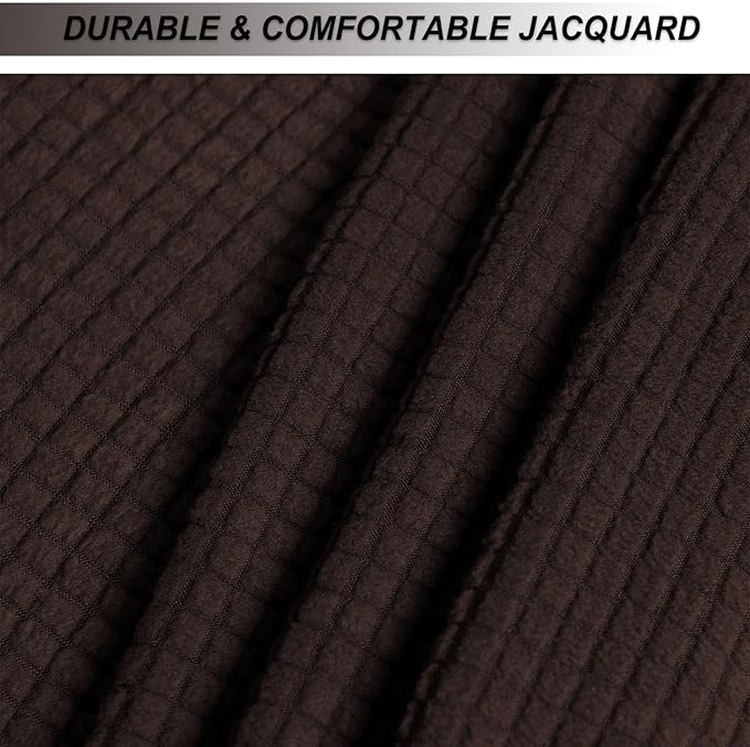 NeColorLife Stretch Ottoman Cover Square Oversized Soft Knitted Jacquard Thick