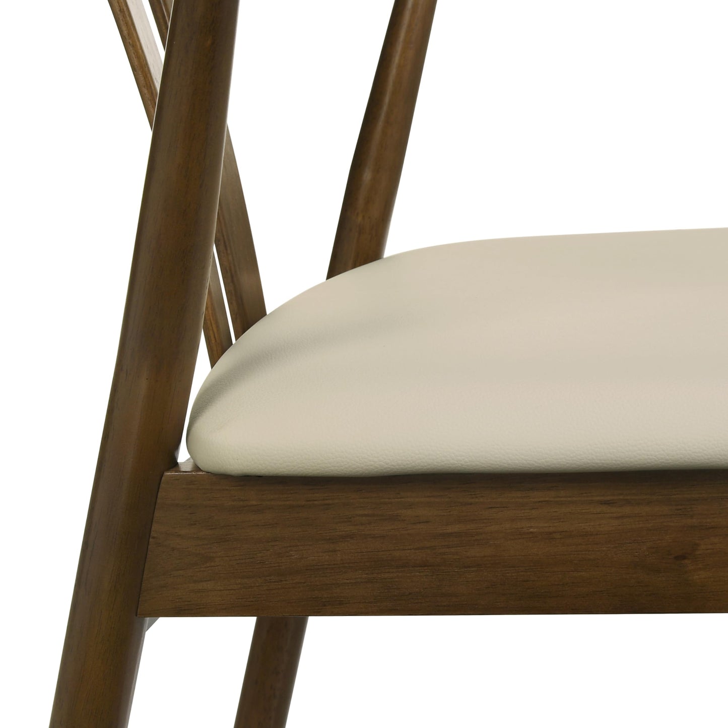 Roundhill Furniture Lavin Wishbone Dining Chairs, Set of 2, Walnut