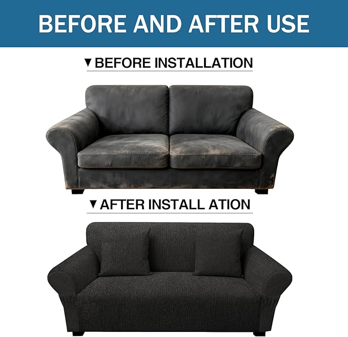 Loveseat Slipcover with 2 Pillow Cover