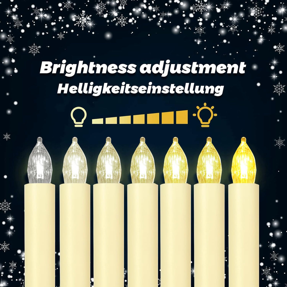 Sunjas 30PCS LED Flameless Candles Battery Operated Christmas Tree Candles with Remote, Button Cell Battery, Timer, Dimmer Battery Candle Flickering Warm Light Window Candle Christmas Home Decor