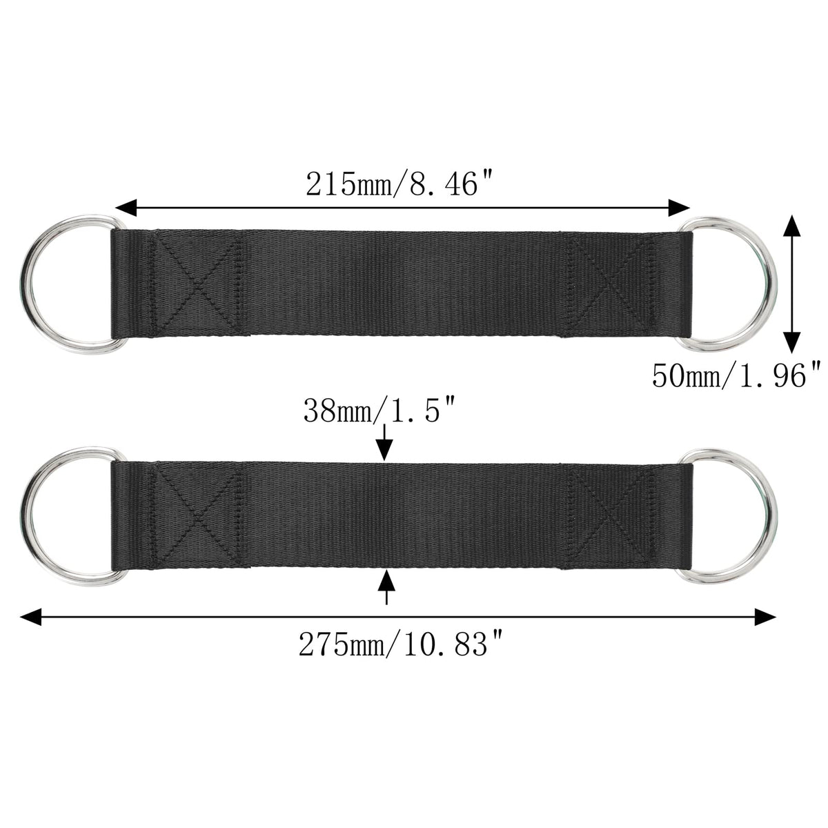 PANTIK Pair of Outdoor Hanging Straps with carabiner Holds 150kg/ 330lbs Straps Hanging Kit Hooks for Camping, Door Bar, Gym Bar, Pull-up Bar Exercise Equipment Attachments