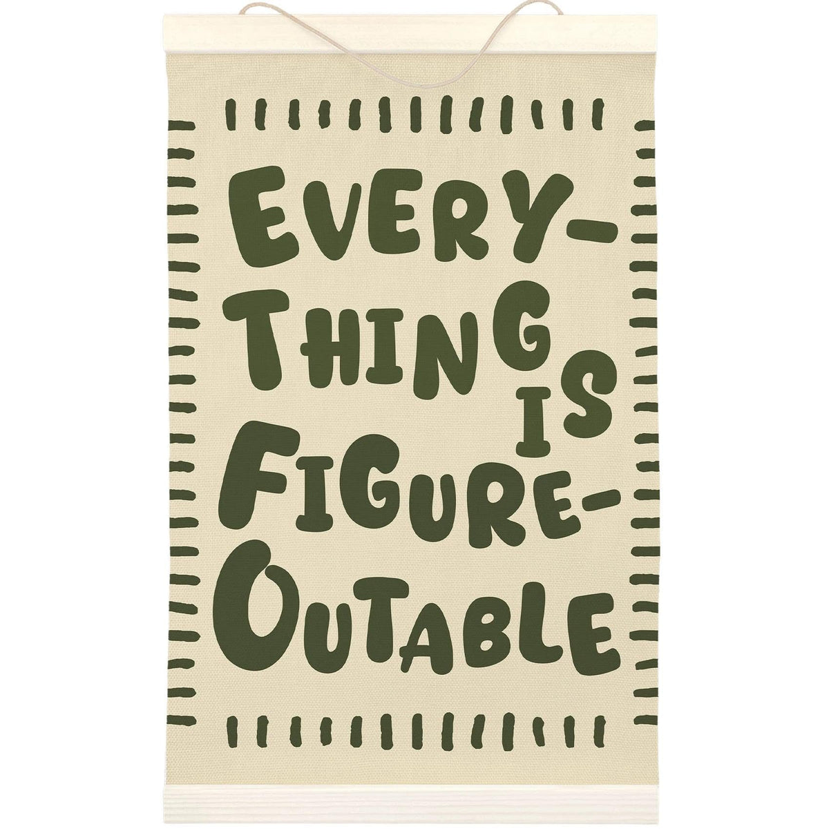 LKETW Everything Is Figureoutable Inspirational Poster Hanger Frame 12x16 Inch, Positive Affirmations Wall Art Posters for Classroom, Motivational Hanging Banner Decor for Home Office Bedroom