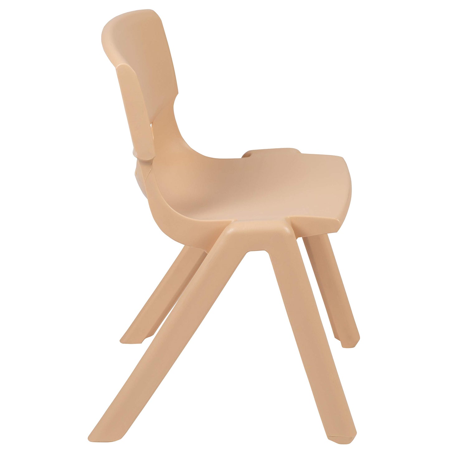 Flash Furniture Whitney 2 Pack Natural Plastic Stackable School Chair with 13.25" Seat Height