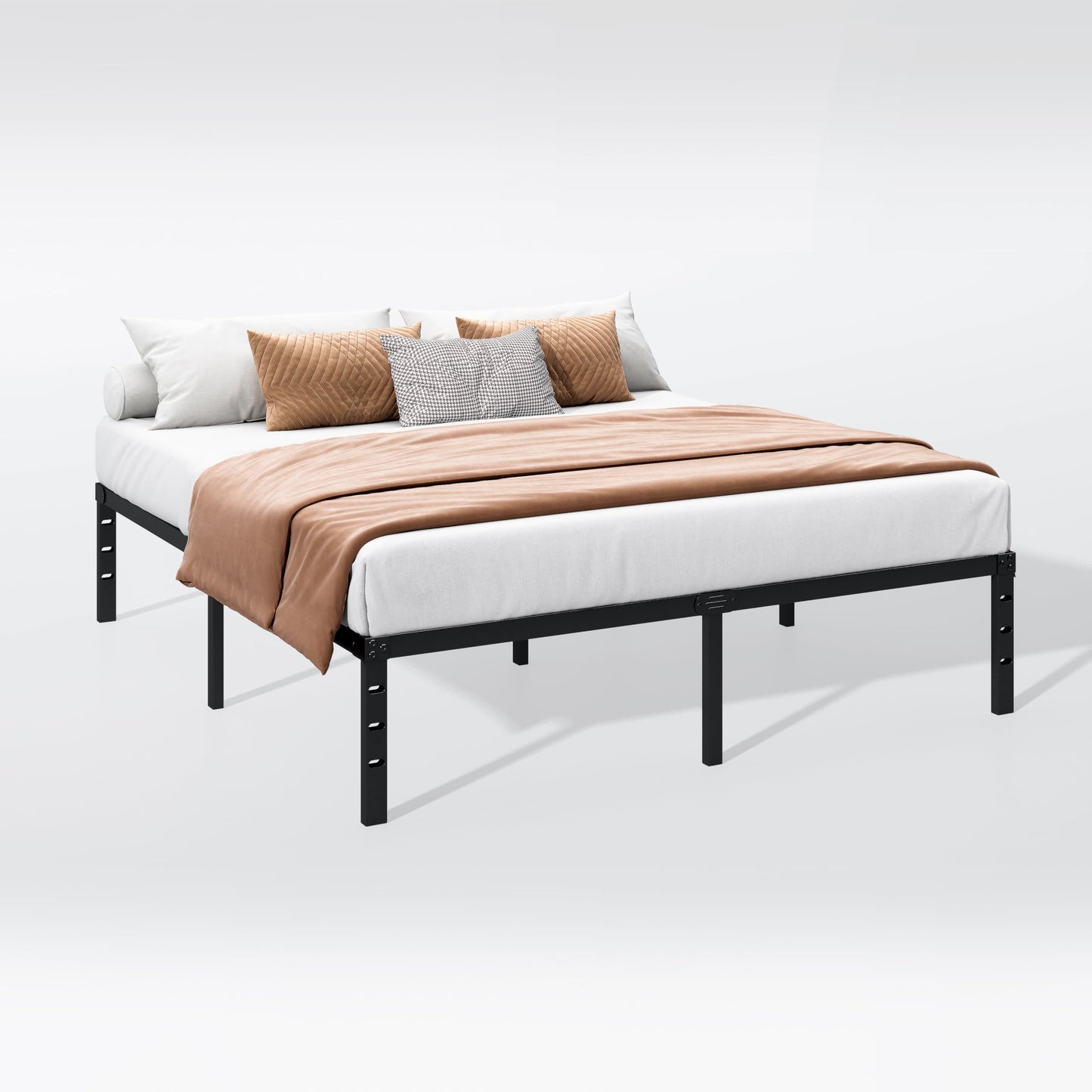 Hafenpo 12 Inch Full Bed Frame - Sturdy Metal Platform Full Size, No Box Spring Needed, Heavy Duty, Easy Assembly, Strong Bearing Capacity, Under Bed Storage, Black