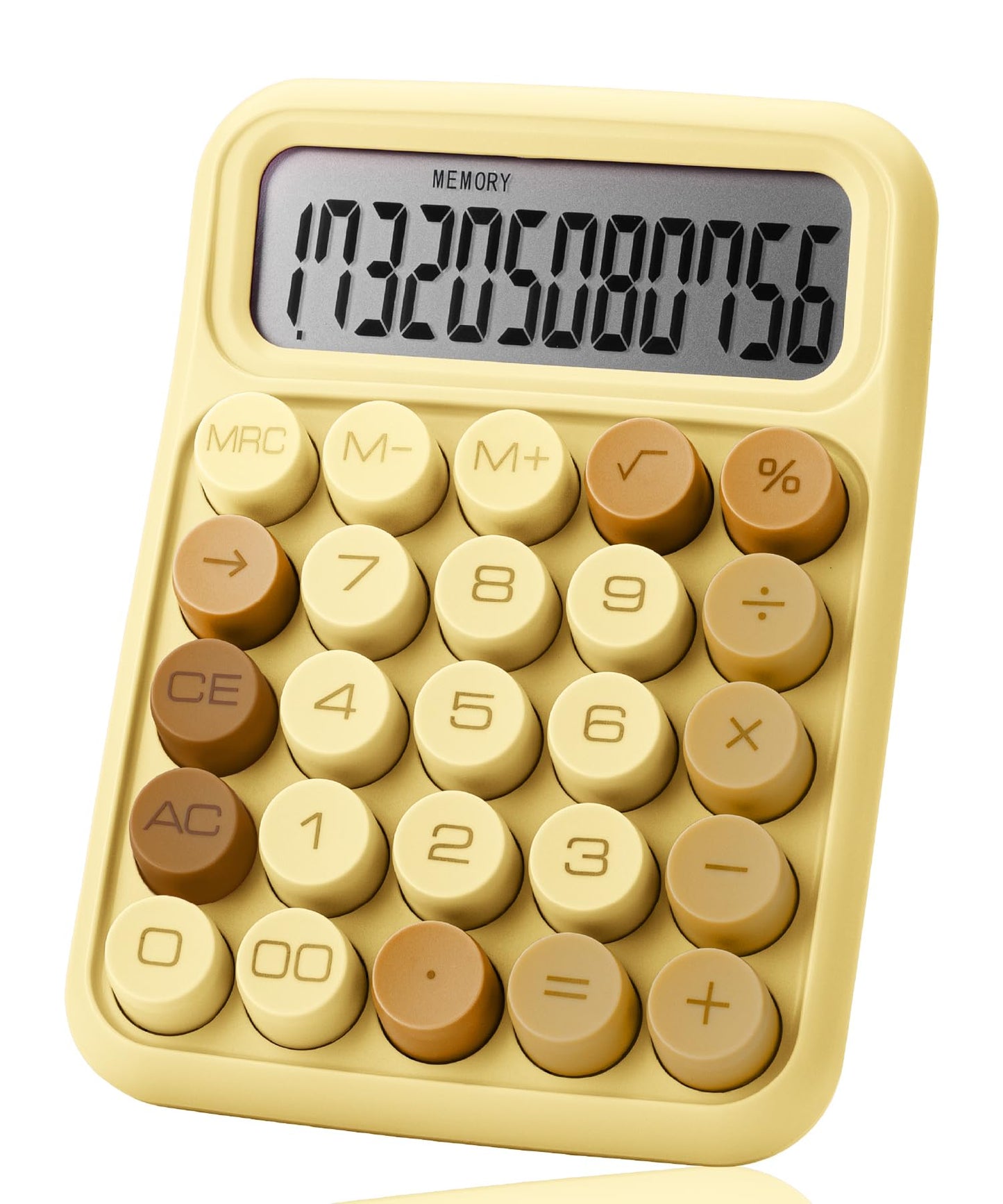 Mr. Pen- Mechanical Switch Calculator, 12 Digit Large LCD Display, Beach Sand with Big Buttons, Mechanical Switch Calculator for Home, School, Office