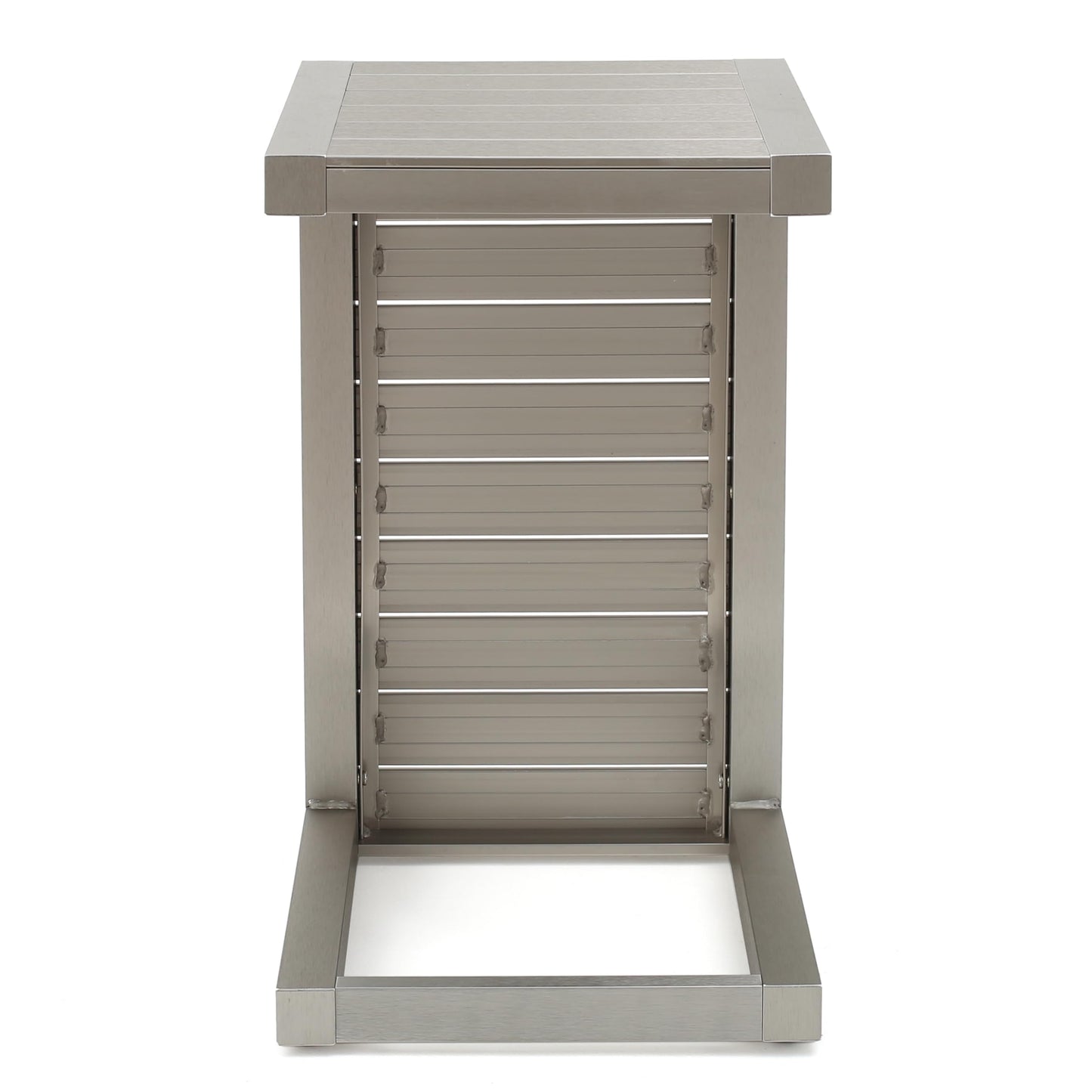 Christopher Knight Home Cape Coral Aluminum C-Shaped End Table, Silver