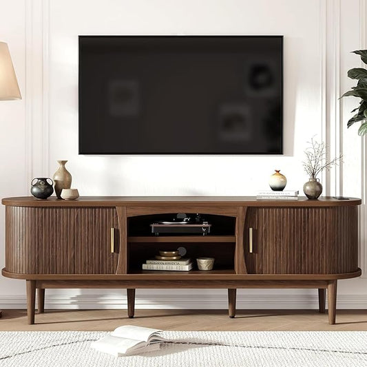 Decofy Mid Century TV Stand for TVs up to 80 Inches, Entertainment Center