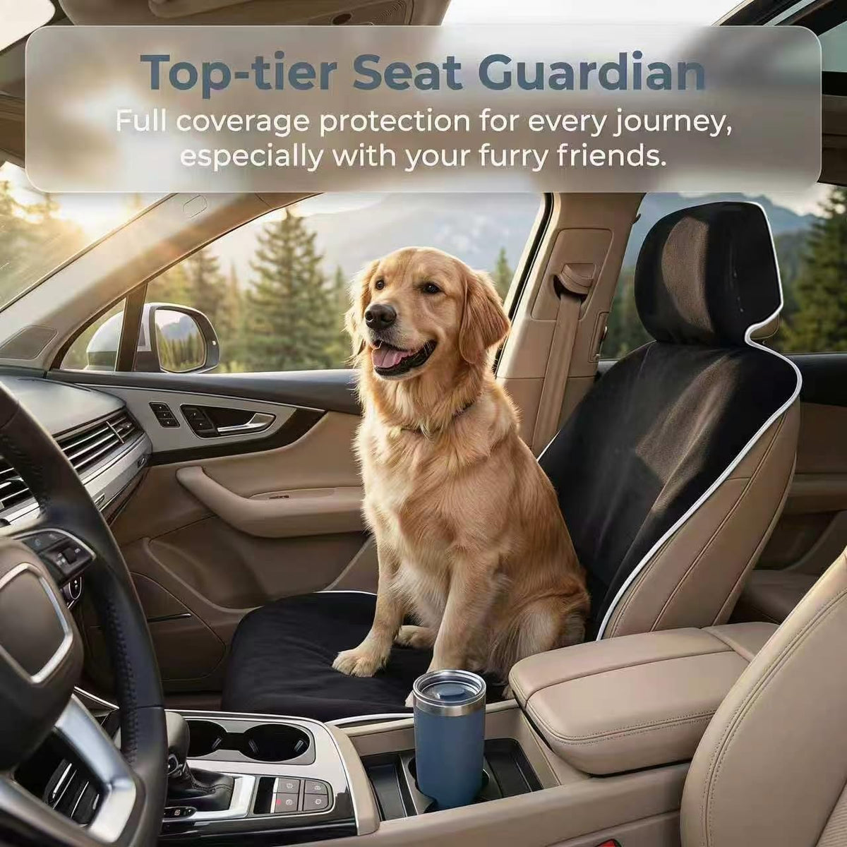 SCOMANAGE Waterproof Stain Resistant Towel Car Seat Covers，Universal Non-Slip for Gym Workout, Swimming, Beach and Workout Outdoor, Machine Washable(Black,2 Pack)