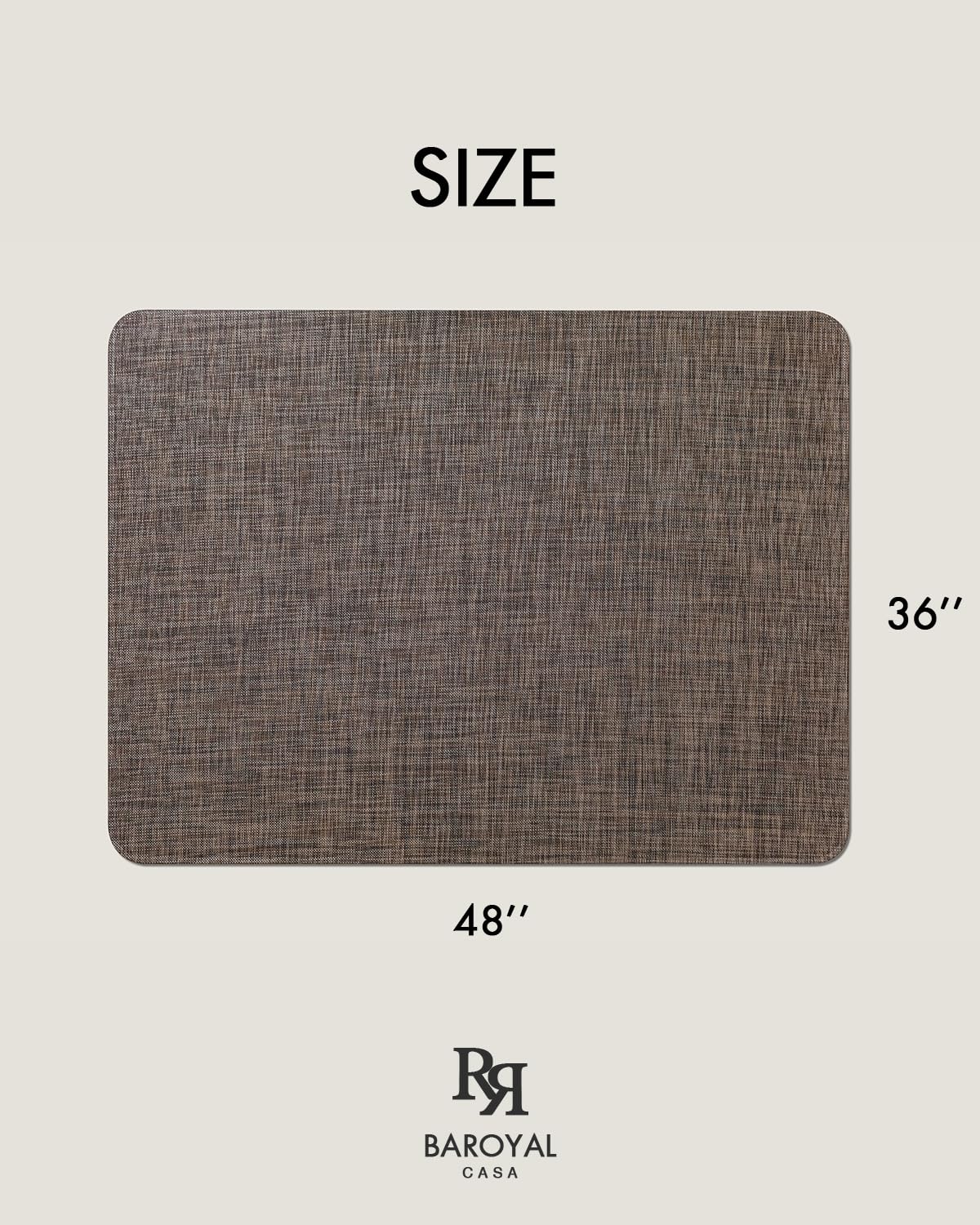 Baroyal Office Chair Mat for Hardwood Floor Under Desk Computer Rolling Chair Mat for Wood/Tile Floor Non-Slip Heavy Duty Desk Rug PVC Plastic Hard Floor Protector 36" x 48" (Dark Walnut)