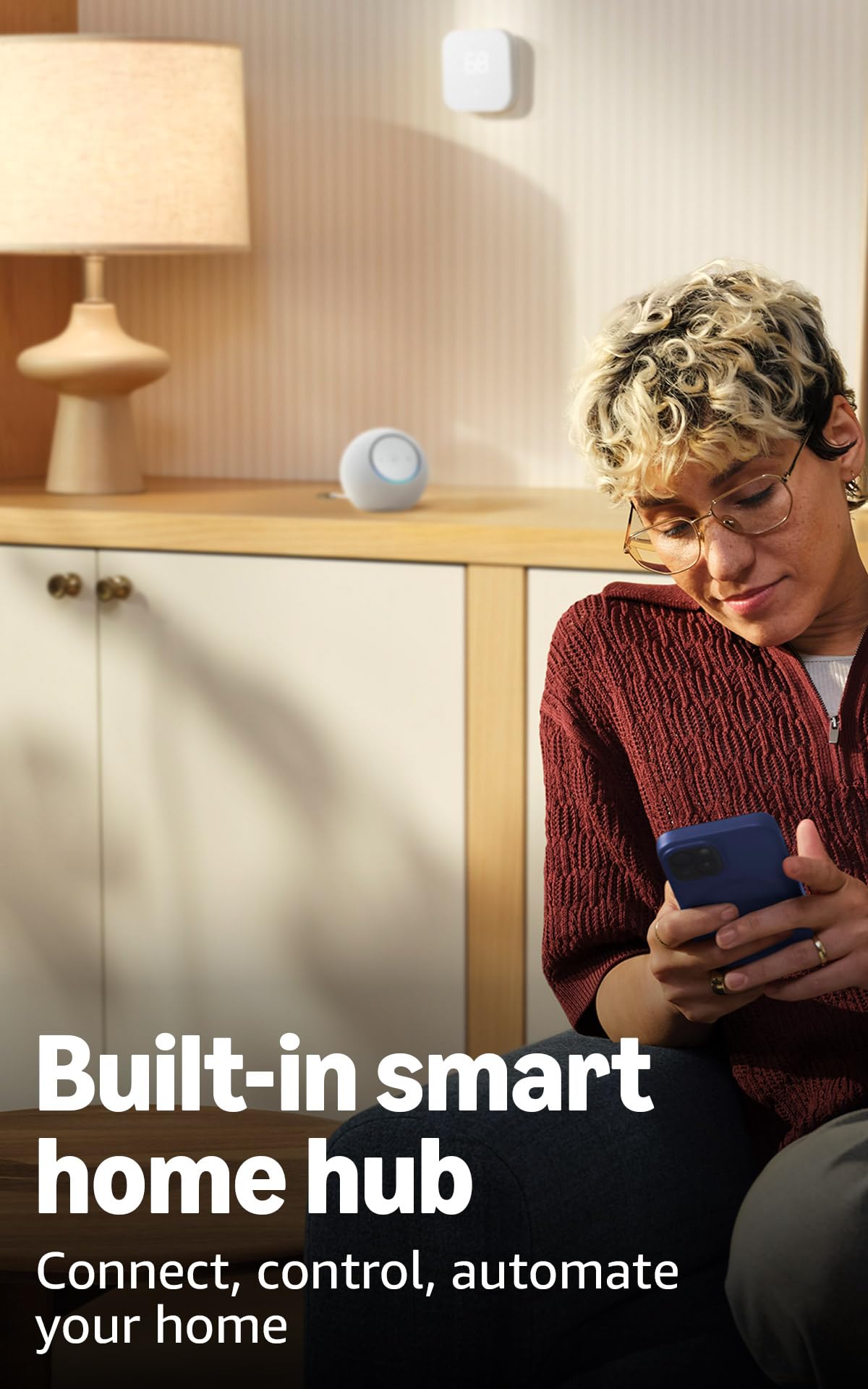 Amazon Echo Dot Max (newest model), Alexa speaker with room-filling sound and nearly 3x bass, Great for living rooms and medium-sized spaces, Designed for Alexa+, Amethyst