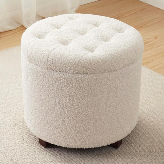 Ornavo Home Round Storage Ottoman