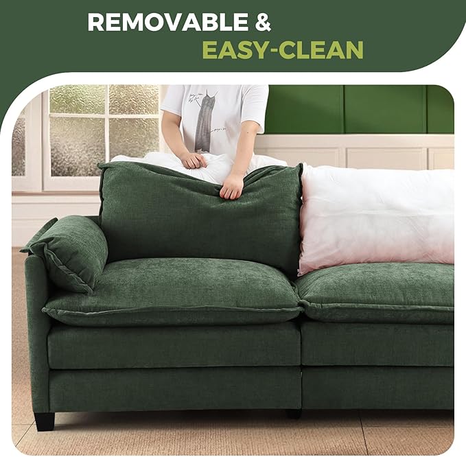 ELUCHANG Oversized 79" Modular Sectional Sofa Bed, Comfy Cloud Couch