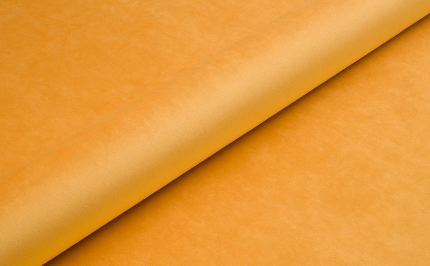 ua acoustics 4-Pack Soft Velour Upholstered Acoustic Wall Panels | Decorative Headboard Panels for Children's Room & Playroom | Cozy Wall Padding & Safety Railing | (Yellow, 4X Round (25x25cm))