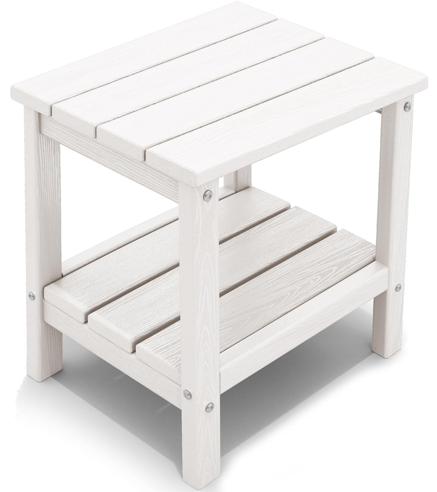 KINGYES Double Side Table, Adirondack End Table- White