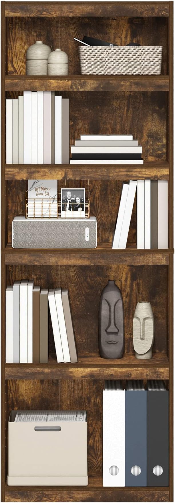 Furinno Jaya Book Shelf, 5-Tier Bookshelf,
