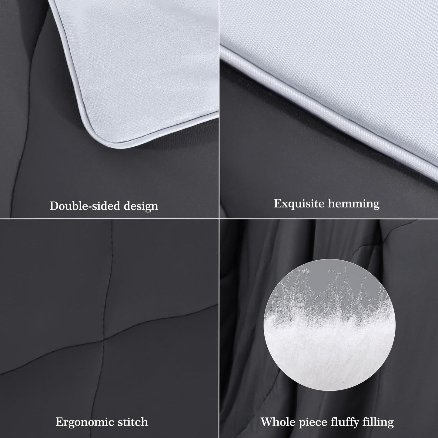 Elegear Revolutionary Cooling Comforter Queen Size, Arc-Chill 3.0 Cool Tech Double-Sided Cooling Blanket for Hot Sleepers & Night Sweats Q-max>0.5, Lightweight & Breathable Summer Comforter Black/Gray