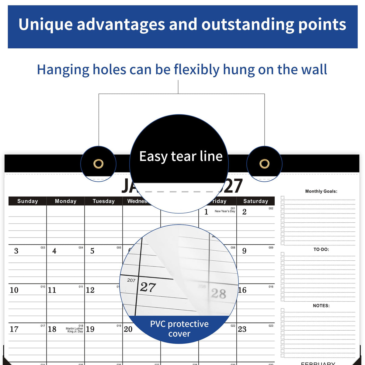 Desk Calendar 2026-2027,July 2026 to December 2027, Desk calendar 2026-2027 with to-do list,2027 Calendar 18 Months,Calendar 2026-2027-17" x 12" for Home or Office.