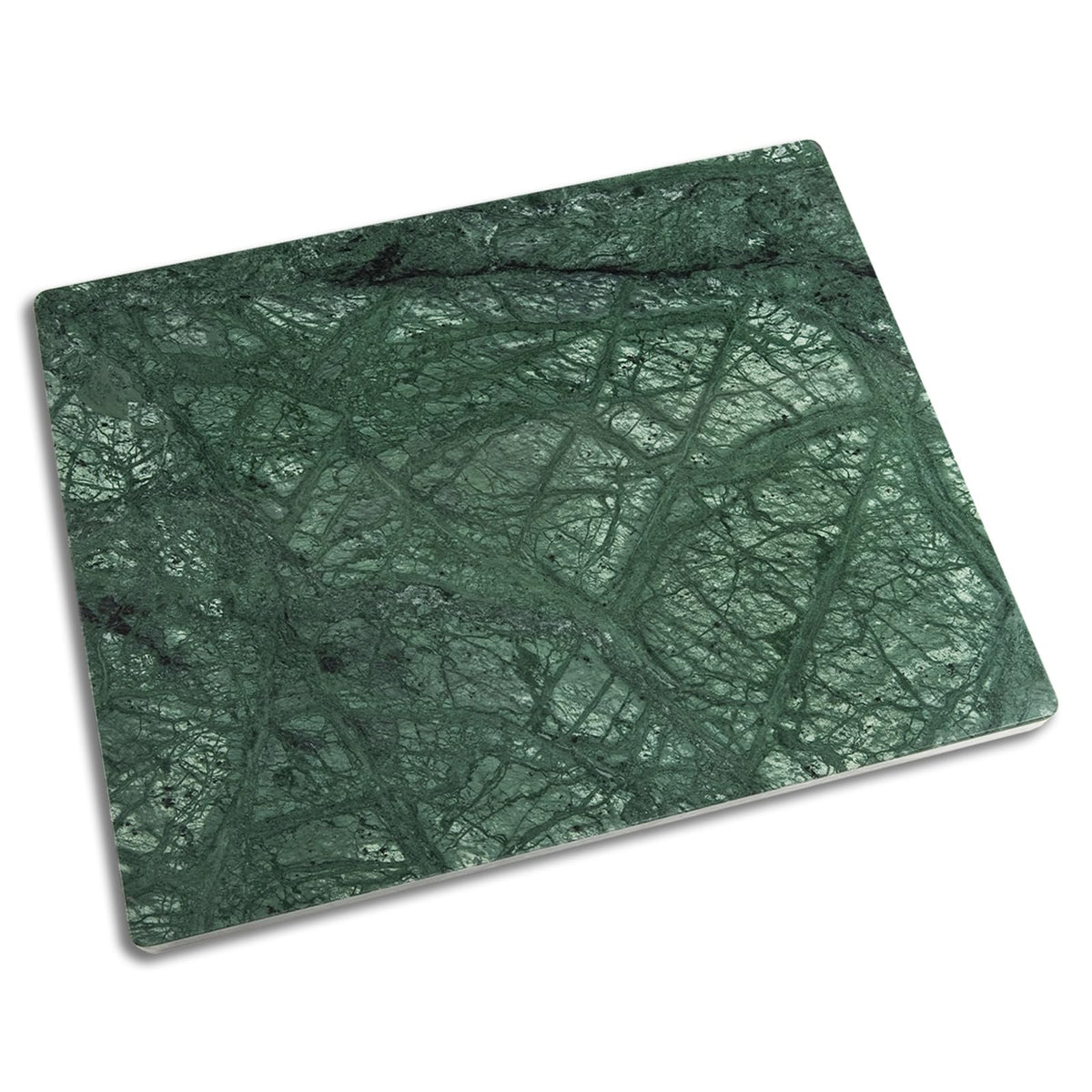 Soulscrafts Marble Stone Cutting Board For Kitchen, 16x12 Inch Green Marble Pastry Board With Non-Slip Feet For Baking, Cheese, Charcuterie, Chocolate