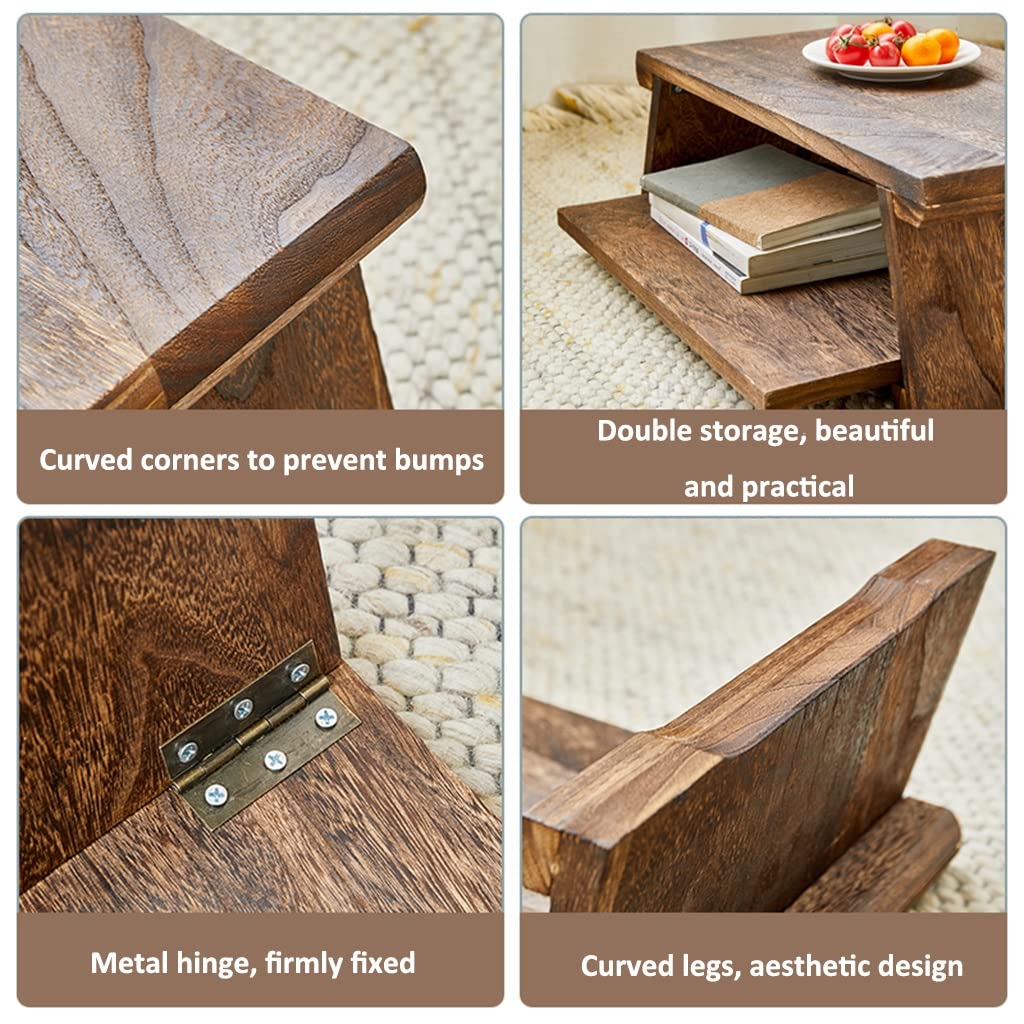 GHHDPXM Japanese Style Mini Tatami Tea Table for Meditation and Zen Practice - Retro Design Tea Table for Home or Office