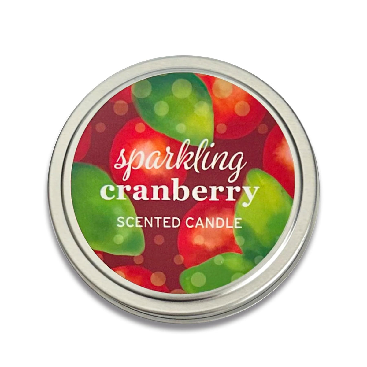 Greenwich Bay Hand-Poured Scented Candle in Decorative Tin – 4 oz/114 g Travel Candle with Lead-Free Wick, Vegetable Wax, Aromatherapy Gift, Single Wick – Made in USA (Sparkling Cranberry)