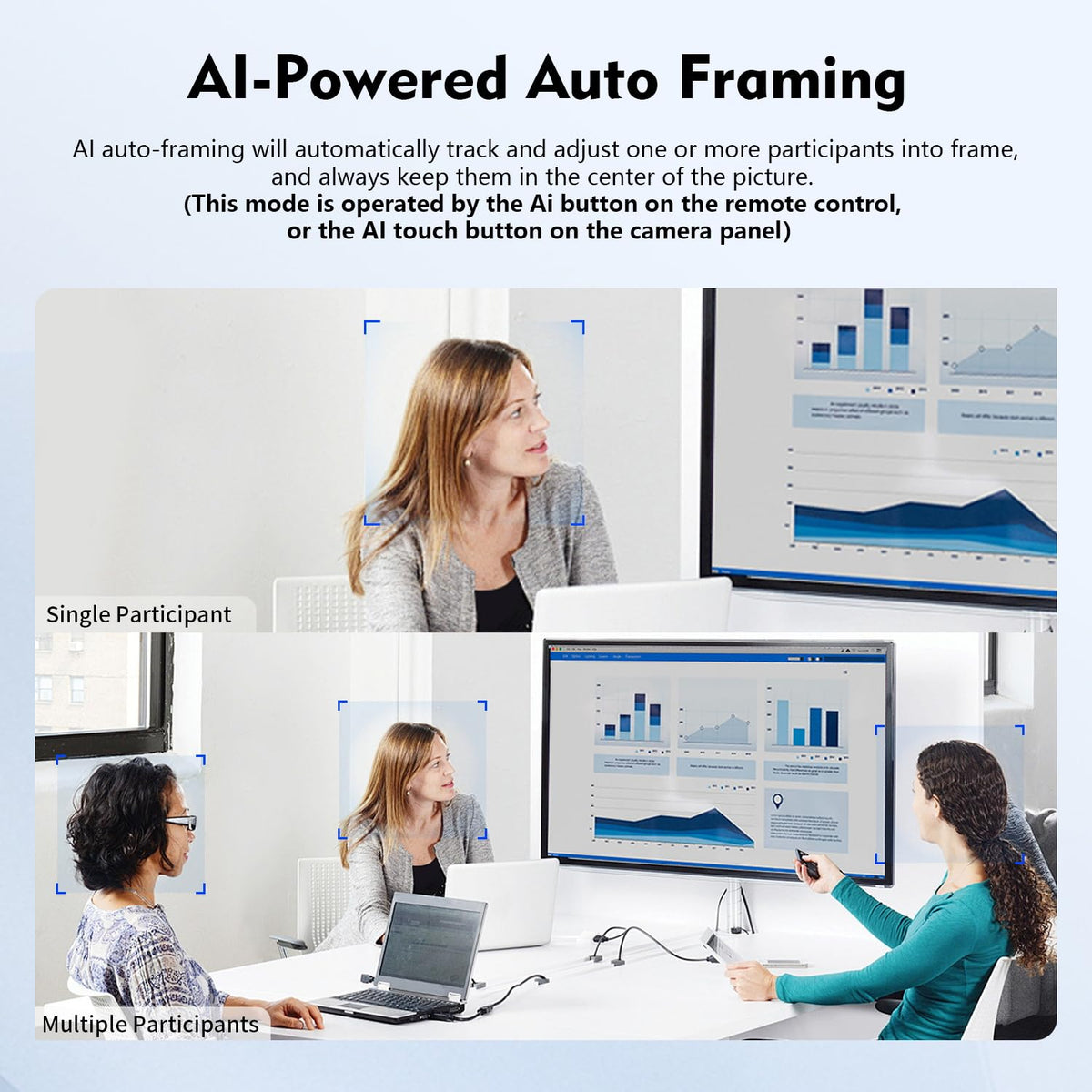TOALLIN 3-in-1 4K Conference Webcam with Mic and Speaker, AI Auto-Framing & Speaker-Tracking, USB Video Bar, All-in-One Video Conference Camera for Online Meetings, Video Calls