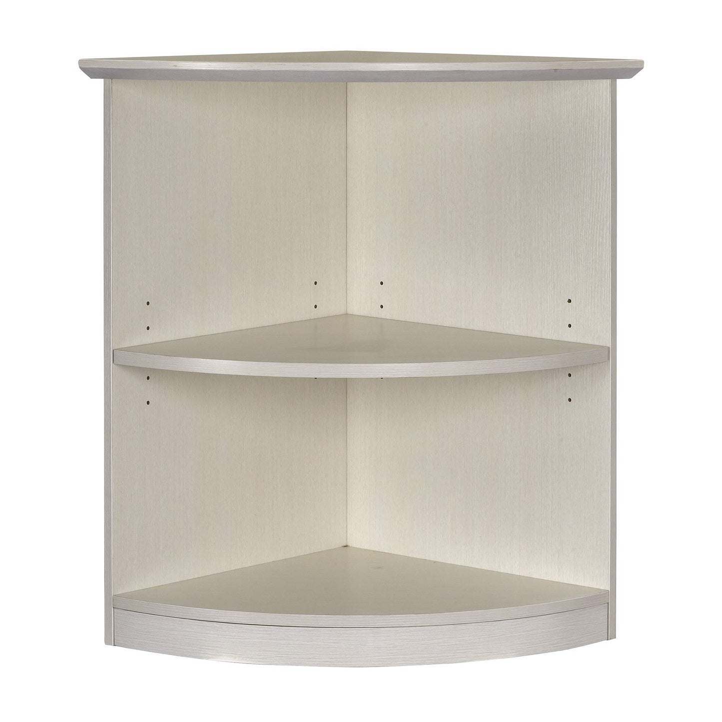 Safco Products Corner Bookcase, Spruce Up Any Space; 3 Tier Shelving with Middle Adjustable Shelf Textured Sea Salt
